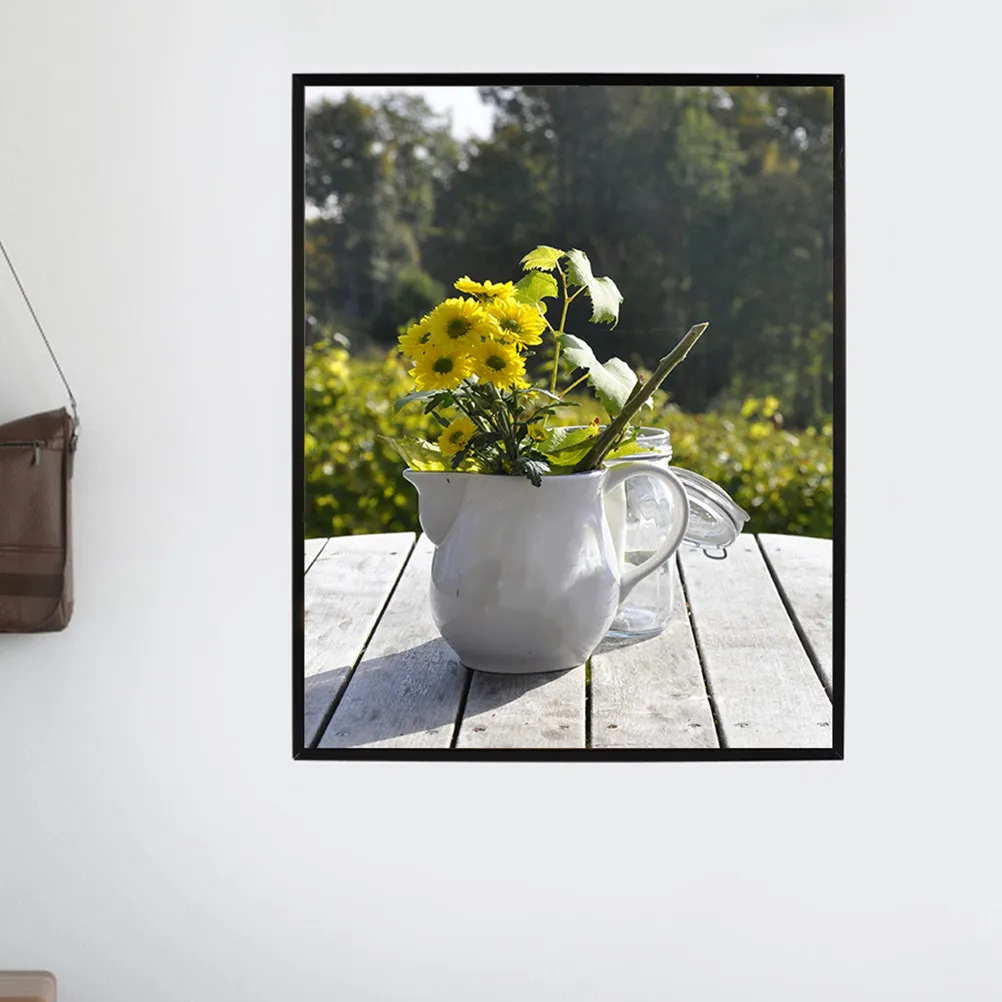 18 Inch Aluminum Wall Mounted Picture Frame Sleek Minimalist Poster Frame for Living Room Office Elevator Commercial Decor Metal