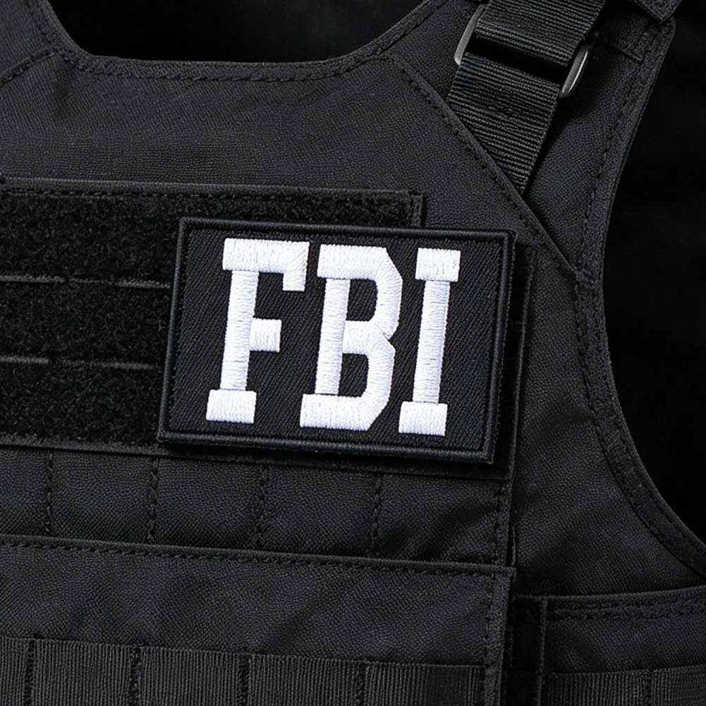 FBI-Buchstaben-Aufnäher mit Klettverschluss, taktischer Stil, Applikation für Rucksack, Weste, Hut, Cosplay-Dekoration – Detail 4
