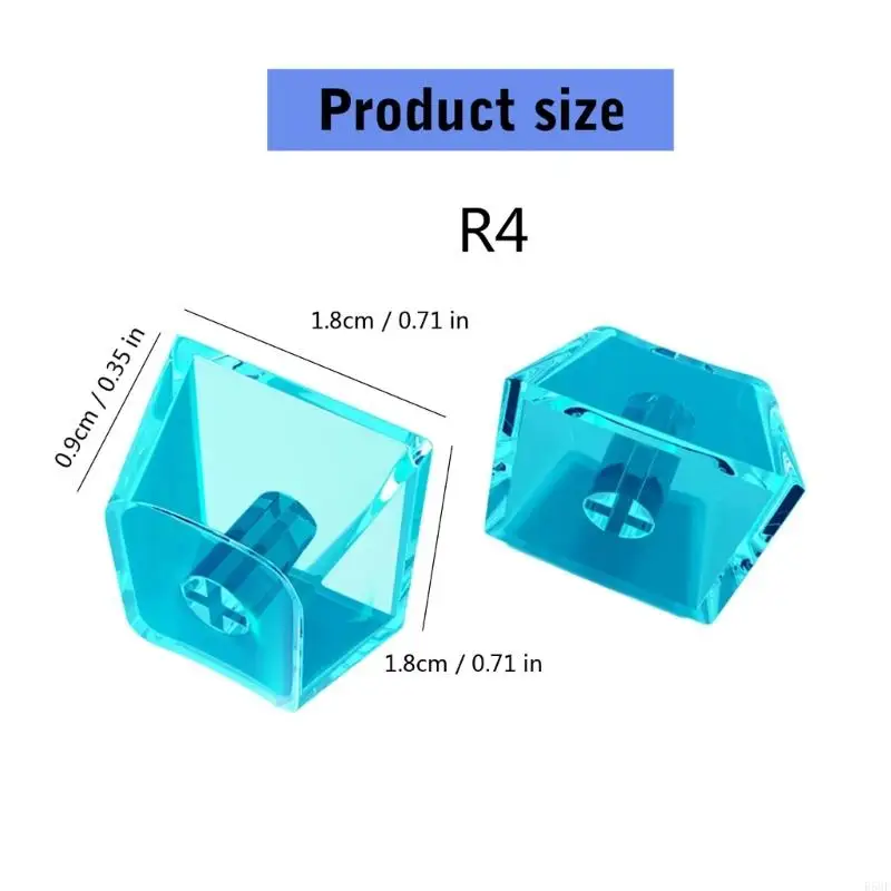 Transparan R58F Keyboard Mekanik Keyboard PC Blank Keycaps Keycaps Profil Asli untuk Gateron Switches 20pcs