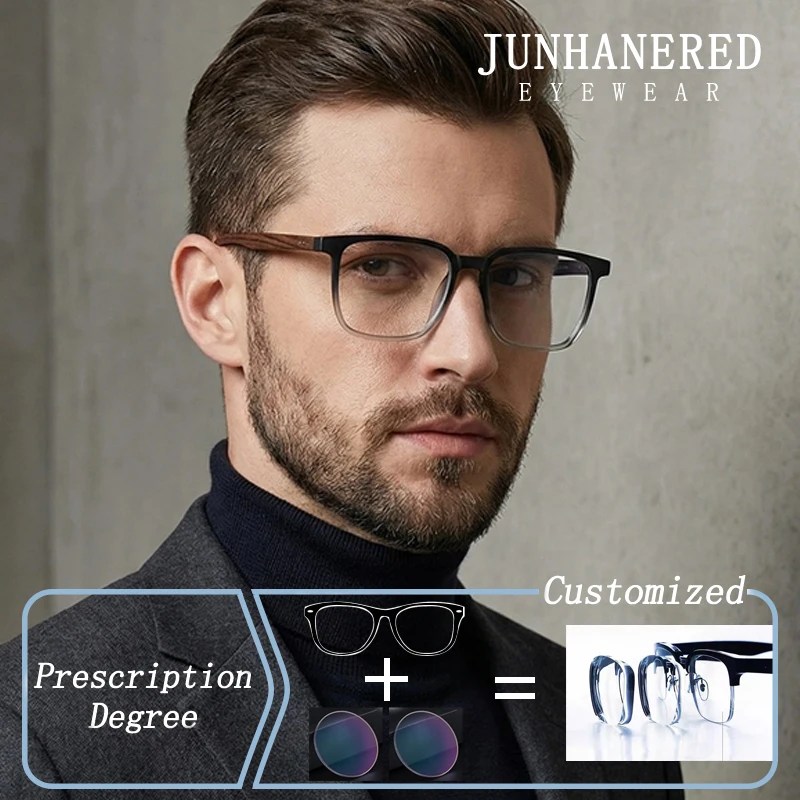 

Brand Deisgn Retro Square Oversized Frame Photochromic Prescription Glasses Anti Blue Light Hyperopia Myopia Astigmatism Eyewear