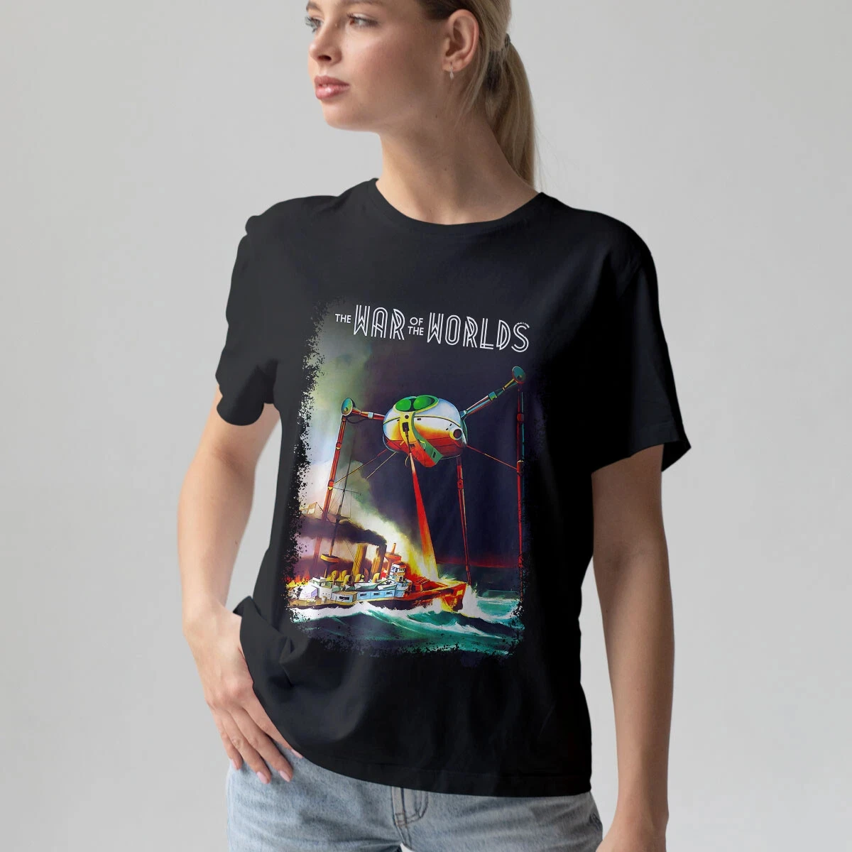 The War of the Worlds (1953) Movie T Shirt Women's Men Cotton Tee Casual Summer Oversized Humor Short Sleeve Streetwear Top