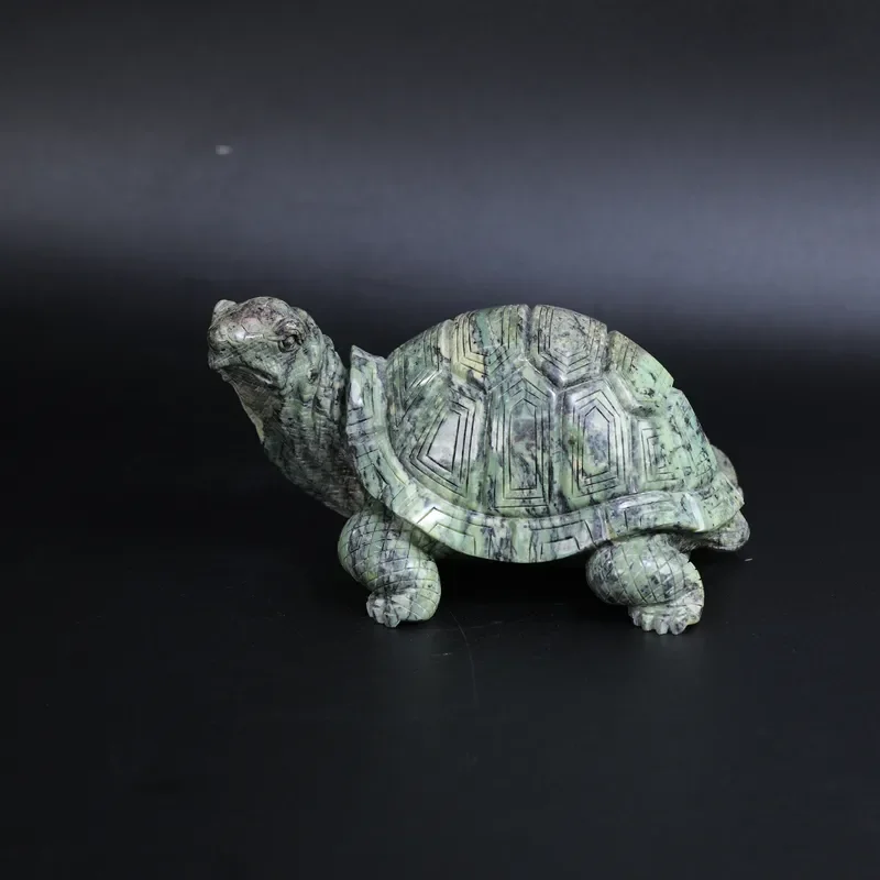 Hand Carved Ruby Purple Quartz Turtle Statue Exquisite Craftsmanship Natural Stone Artwork Home Decor Ornament Gift for