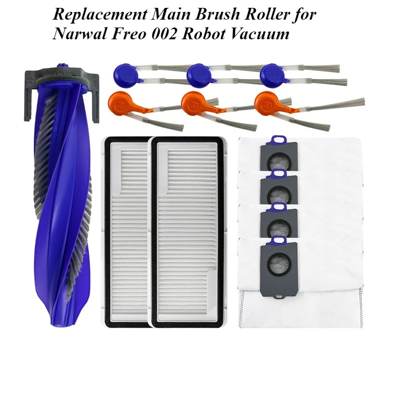 

Replacement Main Brush Roller for Narwal Freo 002 Robot Vacuum - Anti-Tangle Bristle,Rubber Design - Quiet,Efficient Cleaning