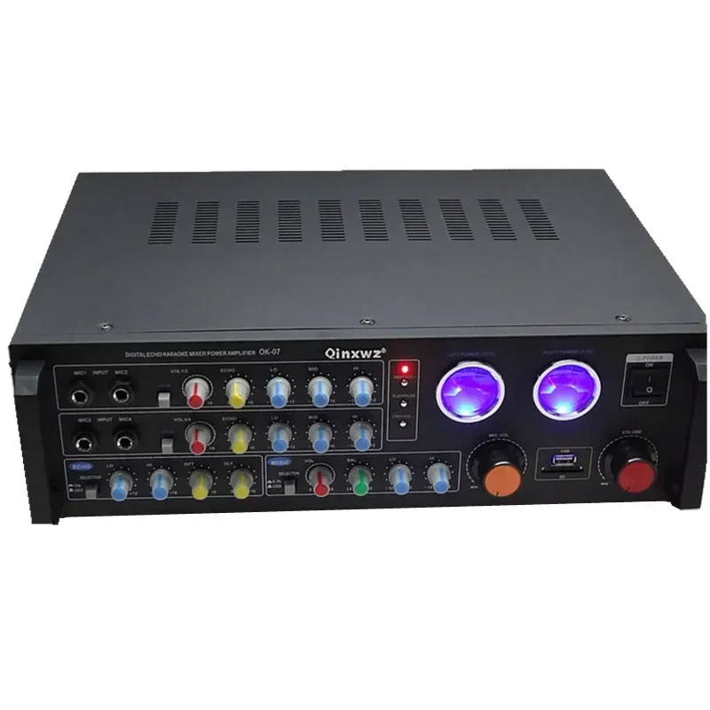 OK-07 5,1-канальный 1200 Вт HIFI USB SD Play цифровой эхо-микшер KTV караоке для встреч домашнего кинотеатра аудио усилитель