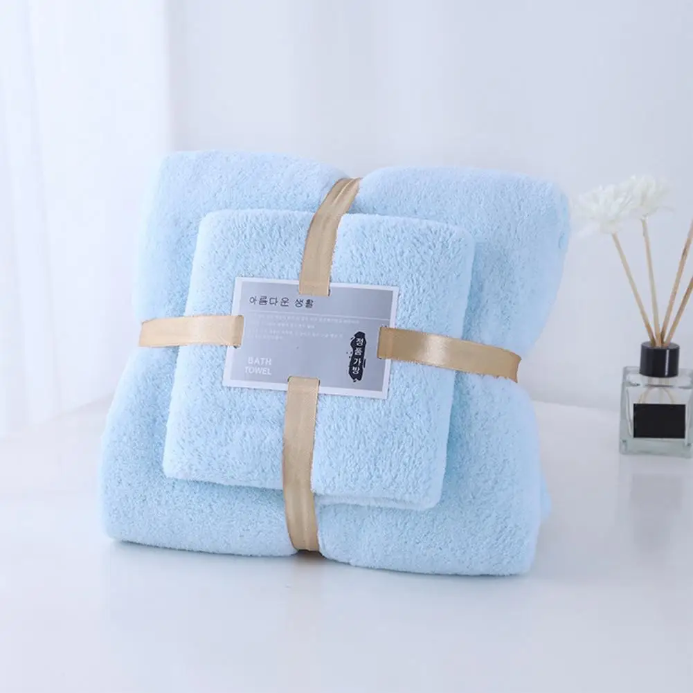 Hair Dry Hat Luxuriously Soft Bath Towel Set for Gentle Skin Absorbent Quick Drying Versatile Usage for Bathroom 2 Pack Luxury