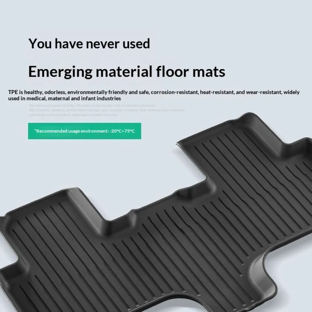 All Weather Waterproof TPE Auto Floor Mats Custom Designed For 2025 Up To Now Tesla Model Y Juniper Easy To Clean Foot Liners