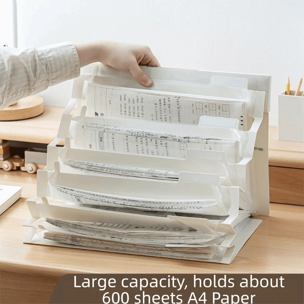 แบบพกพาแขวนผนังแฟ้มOrganizer A4 ขนาดใหญ่ความจุขยายแฟ้มโฟลเดอร์Multi Layerกันน้ําขยายเอกสารกรณี