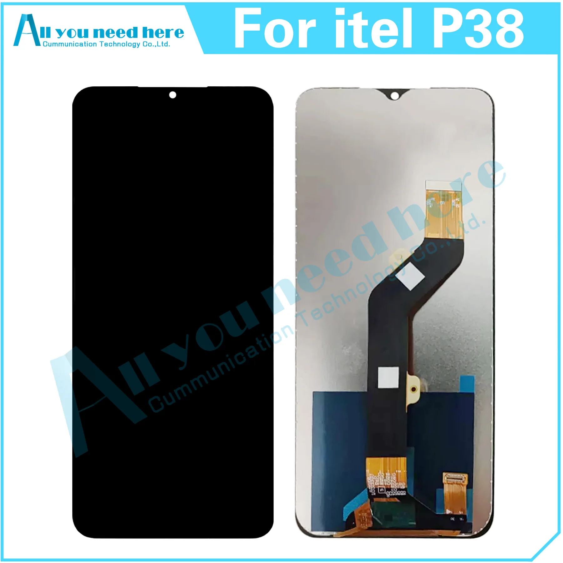 

100% Test For itel P38 LCD Display Touch Screen Digitizer Assembly Repair Parts Replacement