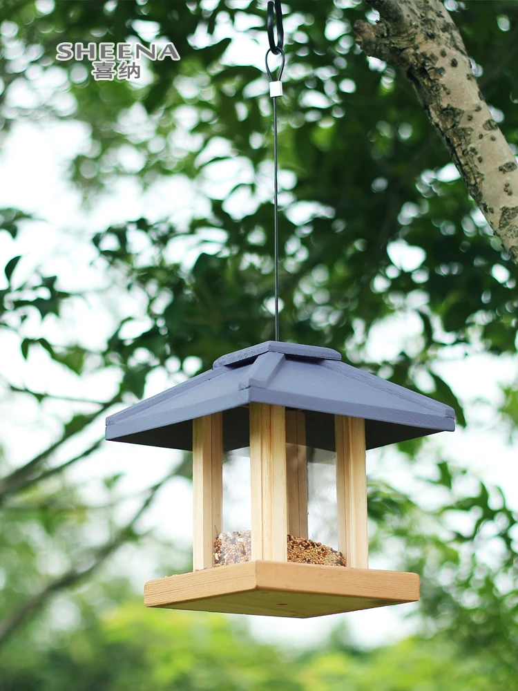 Feeder Outdoor Bird Feeder Balcony Courtyard Garden Bird Food Container Xi Na