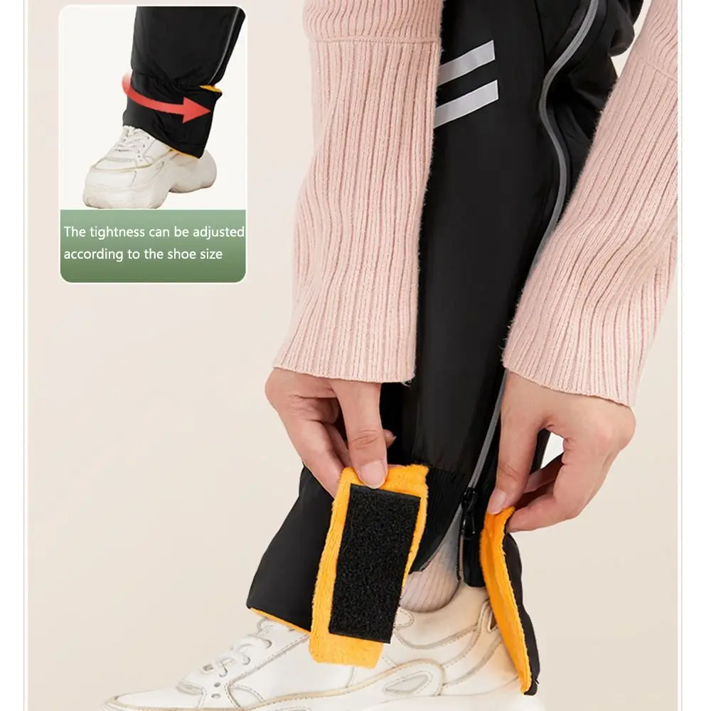 Cold-Proof Zipper Thermal Kneecap Reflective Fleece-lined Warm Legs Sleeves Waterproof Comfortable Electric Vehicle Knee Pads