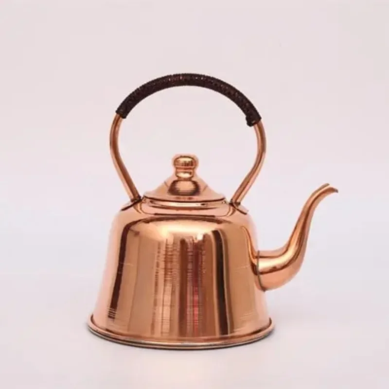 1.5L Pure Copper Teapot Thickened Red Copper Brass Boiling Kettle Anti-Scald Milk Tea Pot Vintage Copper Tea Set For Home