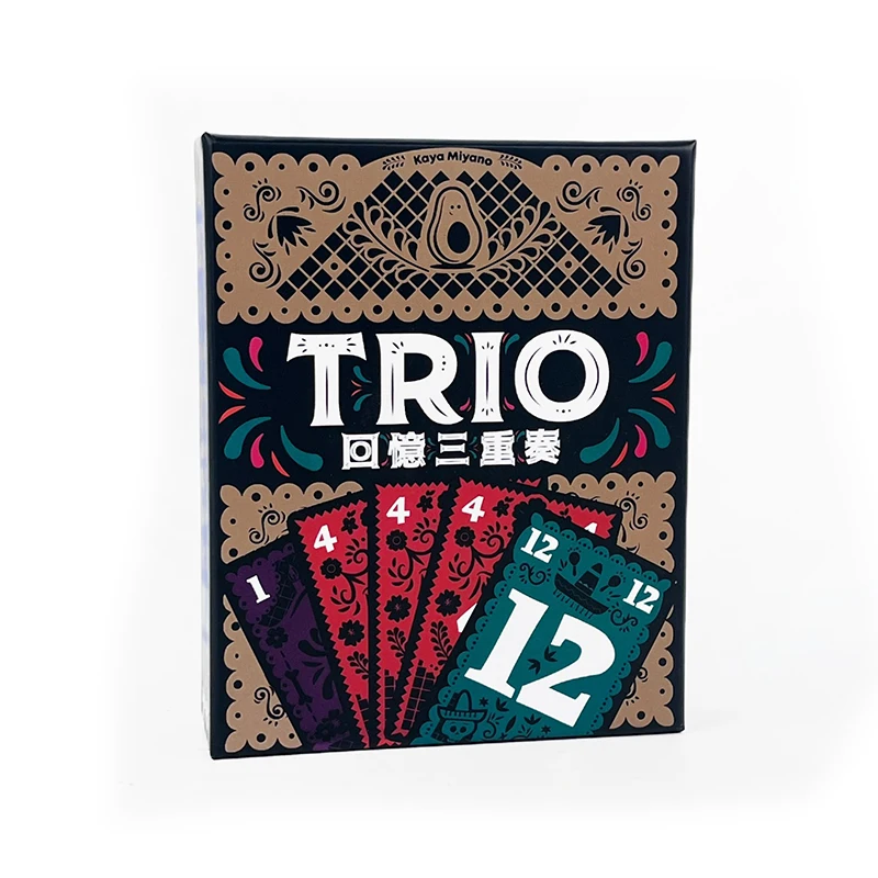 

Trio Game Strategic Card Board Game for Family Friends Couples Party Fun Interactive Entertainment