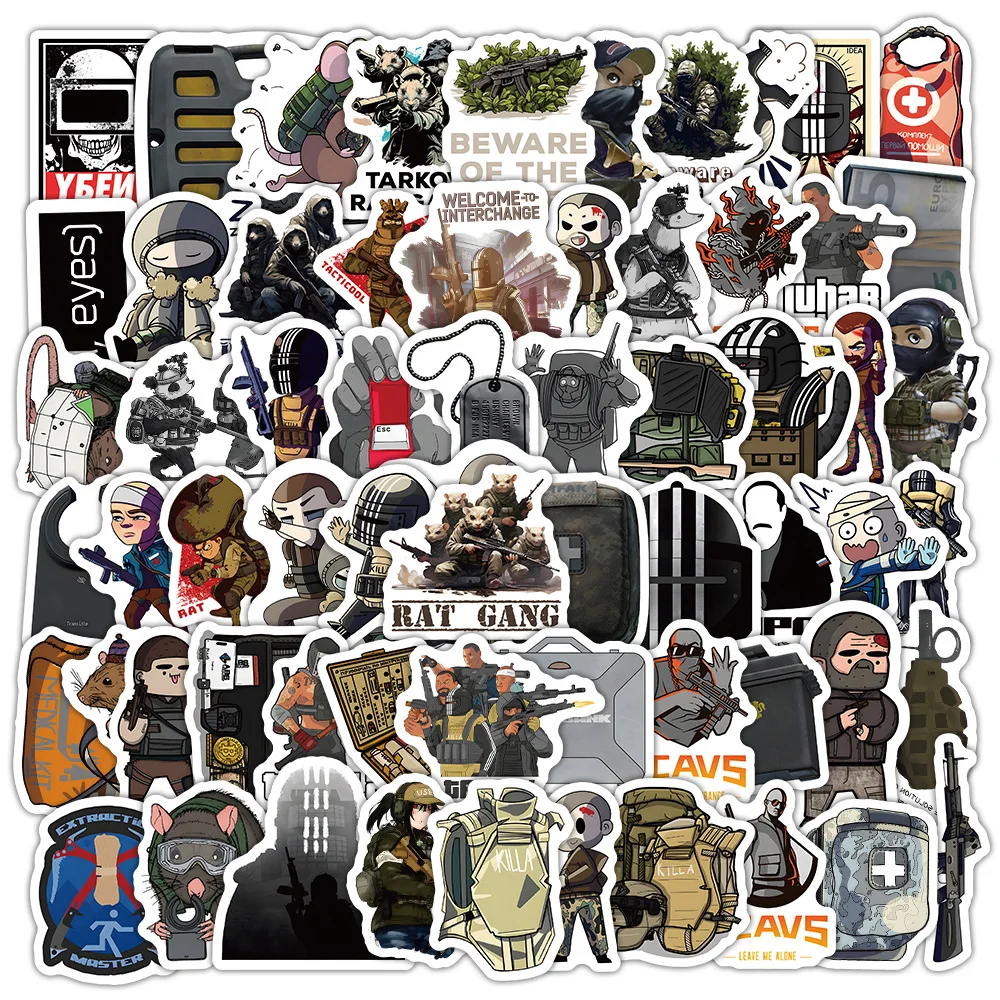 10/103pcs Game Escape From Tarkov Graffiti Stickers Personality Waterproof Motorcycle Helmet Cup Car Wall Toy Table Decor Decals