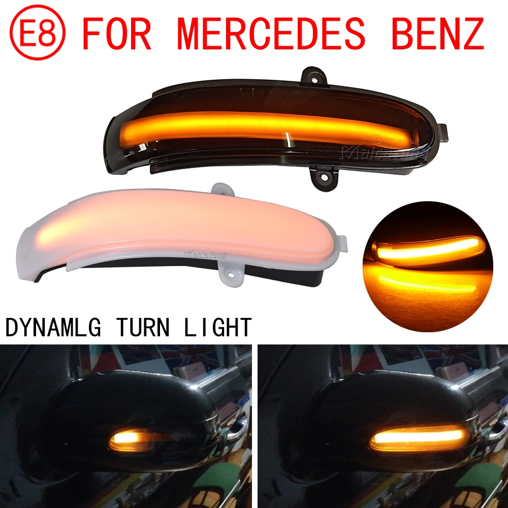 Dynamic Indicator Blinker LED Turn Signal Sequential Side Mirror Light For Mercedes Benz C Class W203 S203 CL203 2000-2007