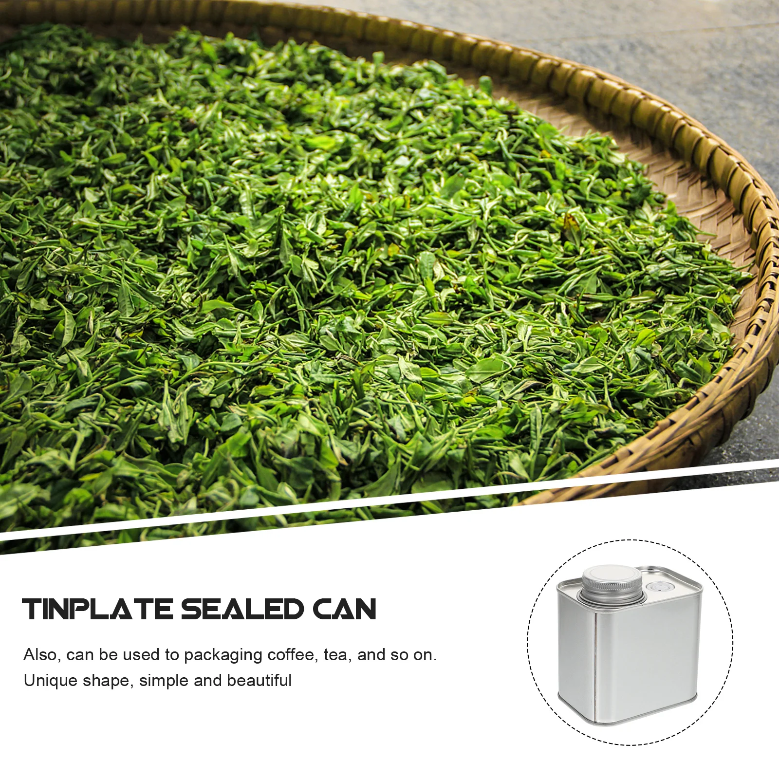 

2Pcs Coffee Bean Powder Tinplate Cans Tea Storage Containers Sealed Food Preservation Tinplate Cans Candies Boxes