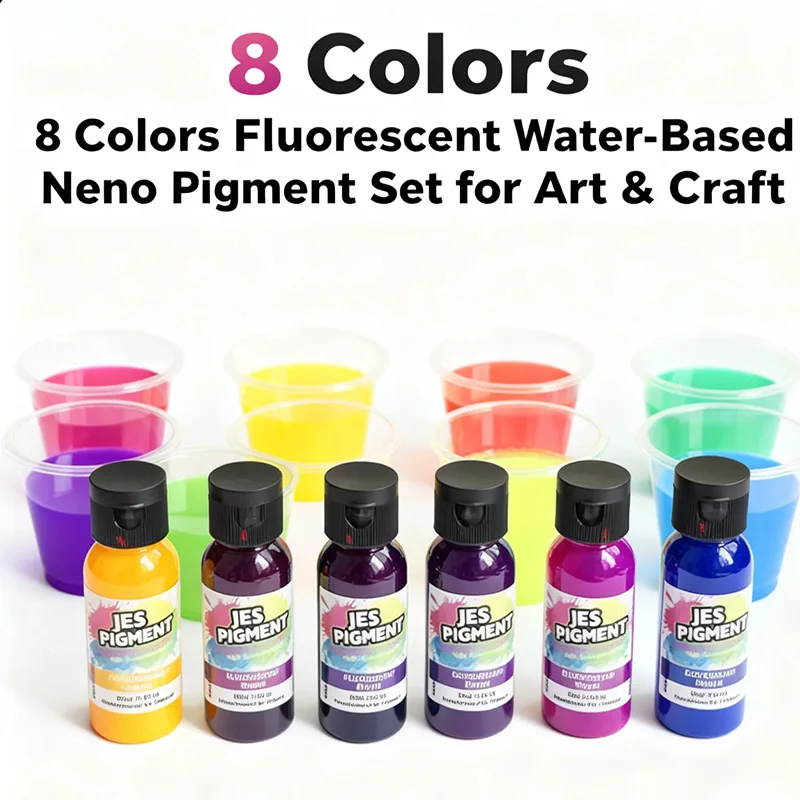 8colors/set fluorescent pigment, 30ml/1.01oz liquid pigment per bottle, epoxy resin dye night light pigment, suitable for DIY, view 3