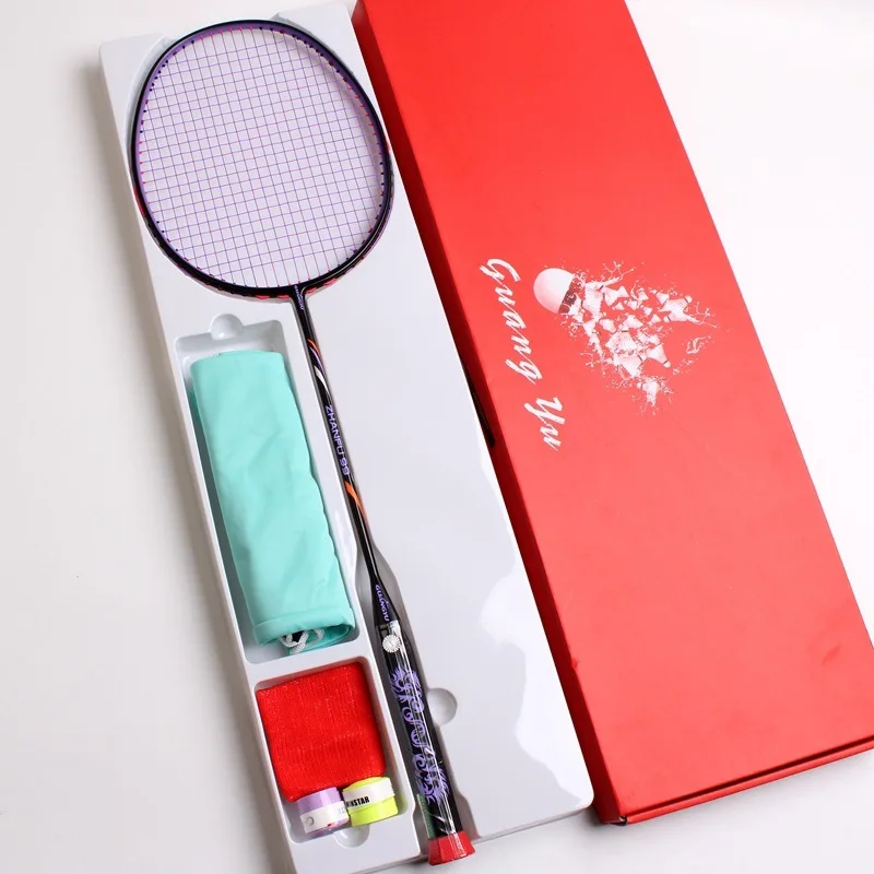 

Wholesale High Quality Badminton Racket Ultra Light 10U Professional Training Single Racket Unisex Adult Carbon Fiber Hard