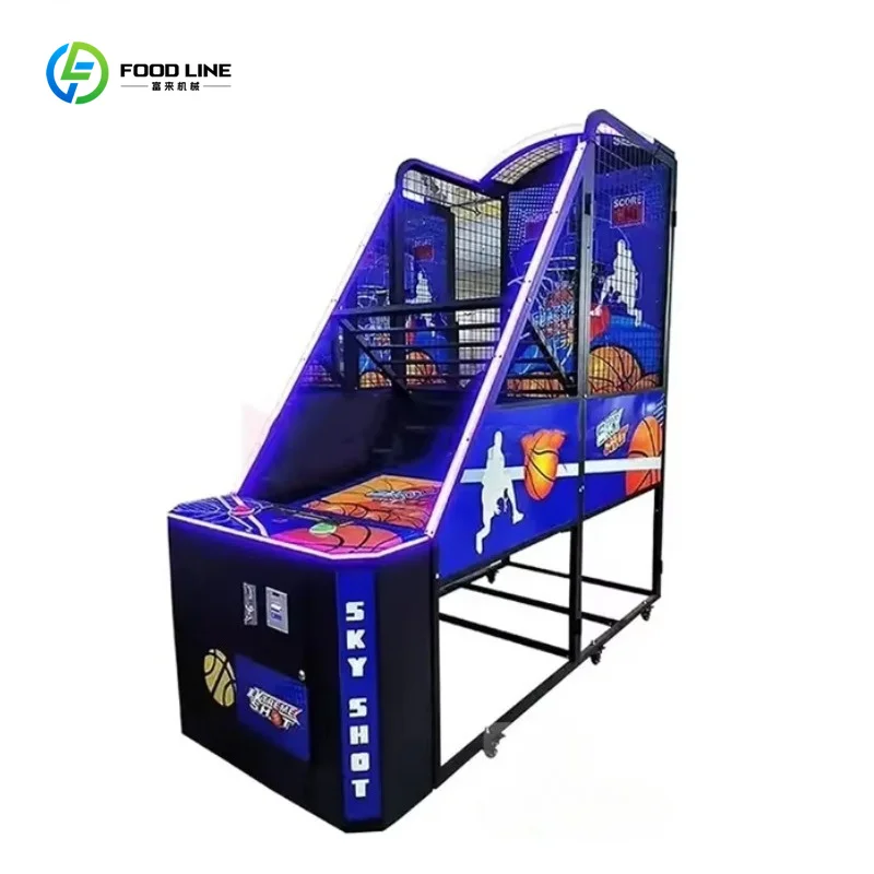 Coin Operated Basketball Shooting Machine Electronic Score for Commercial Arcade Use Custom
