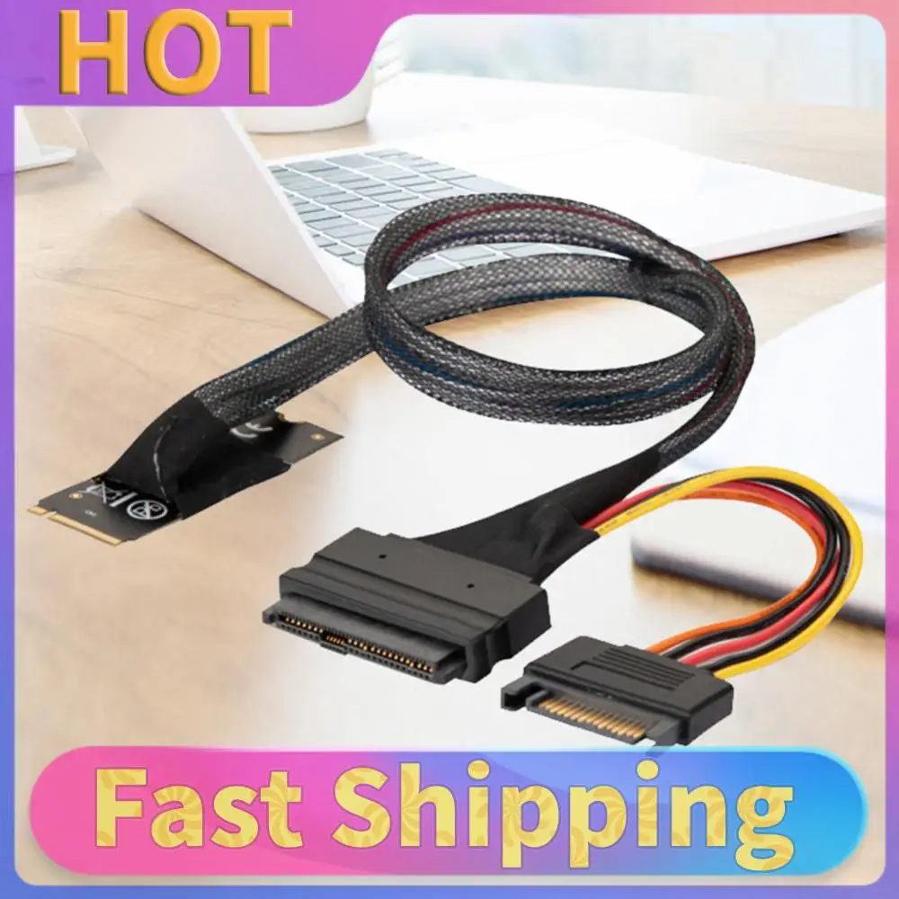 

Кабель-адаптер M.2 M-Key на U.2 SFF-8639 для 2,5-дюймовых NVMe SSD-накопителей, кабель M2 на U.2, компьютерные комплектующие