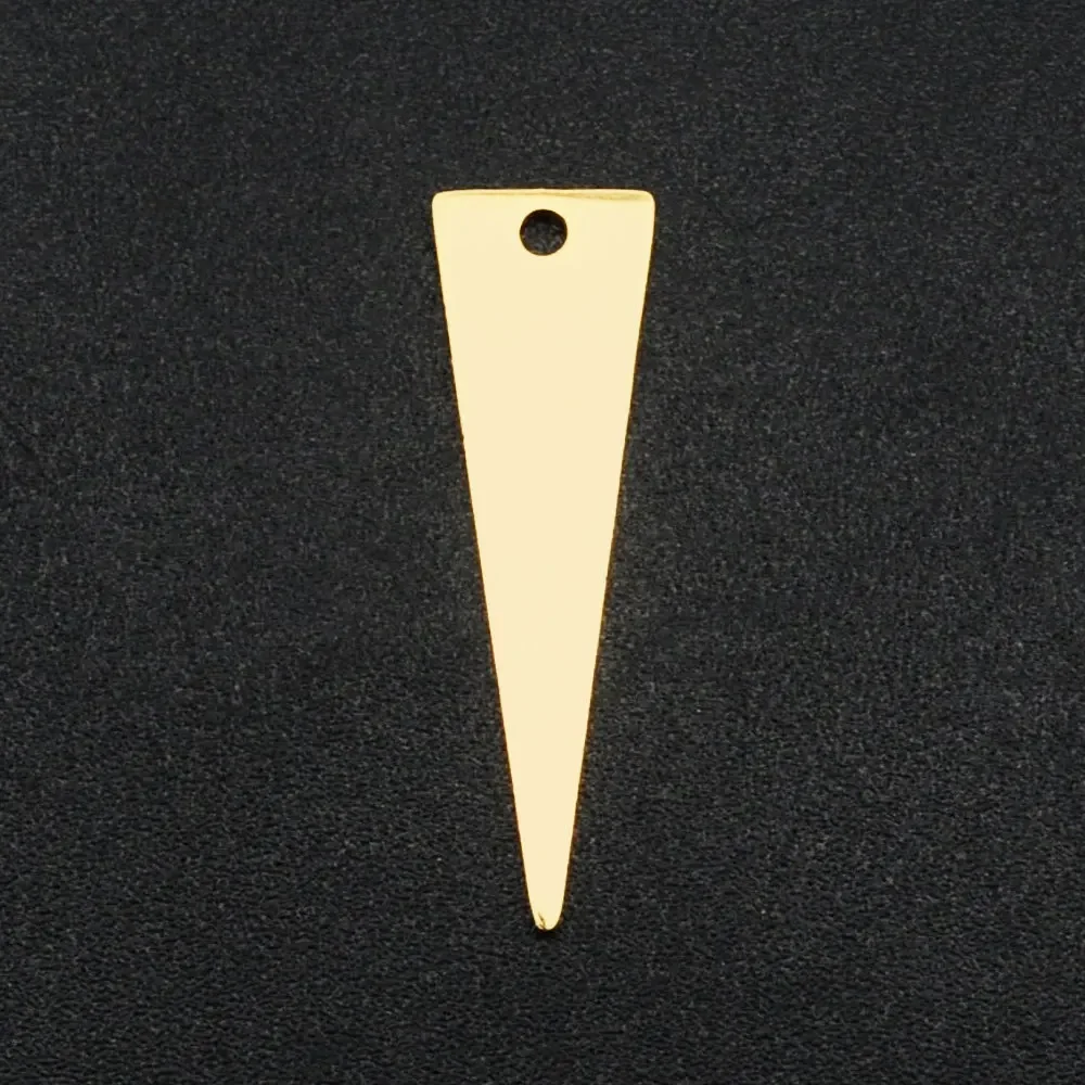 

WZNB 5Pcs Triangle Blank Stamping Charms Stainless Steel Pendant for Engraving Jewelry Making Diy Earring Necklace Accessories