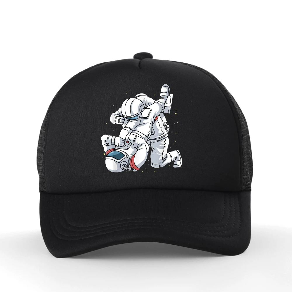 

Funny Astronaut Brazilian Jiu Jitsu BJJ MMA Men Baseball Cap Adjustable Mesh Breathable Trucker Hat