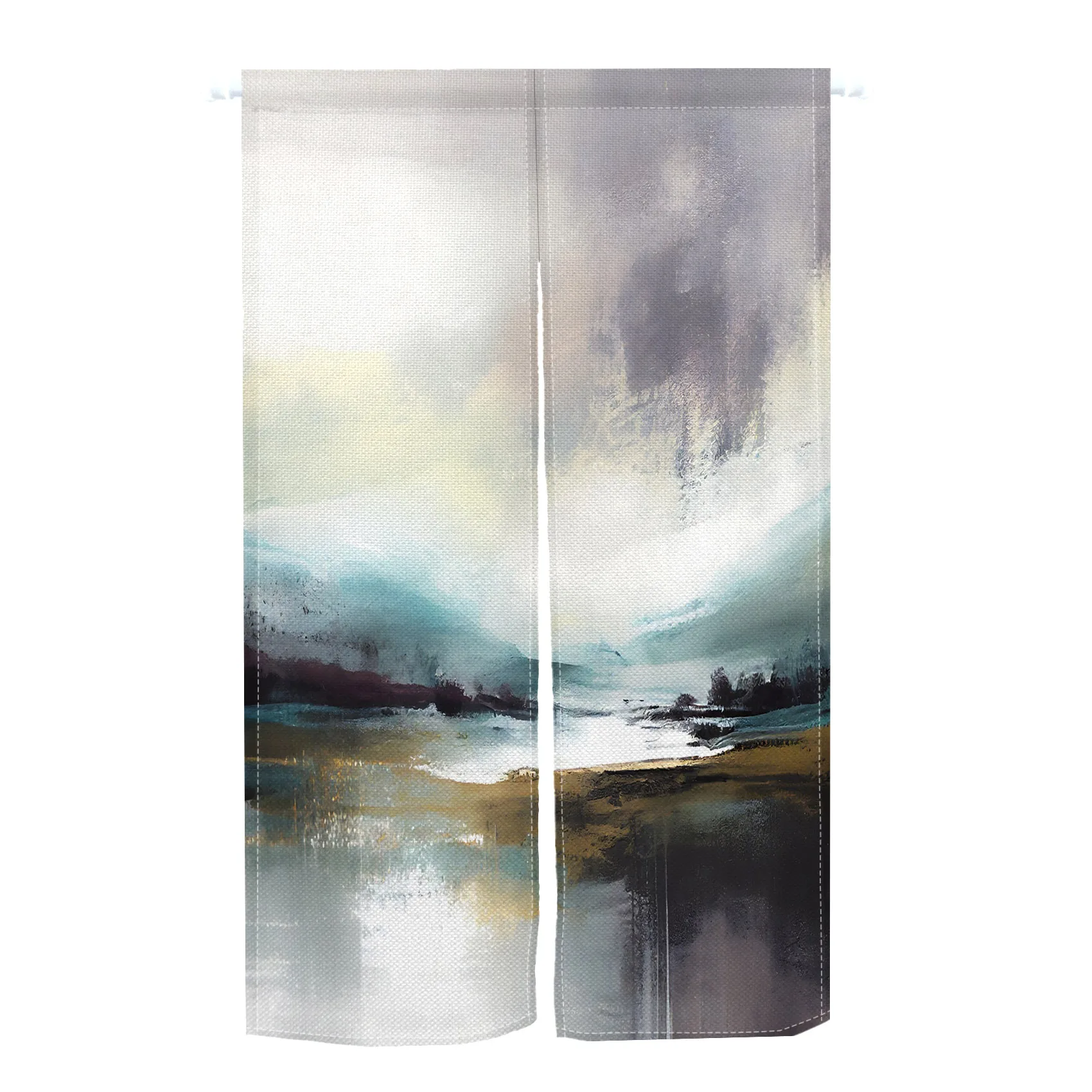 Japón Mt. Fuji paisaje Noren puerta cortina cocina sala de estar partición Ukiyo-e flor de cerezo Natural paisaje media cortina