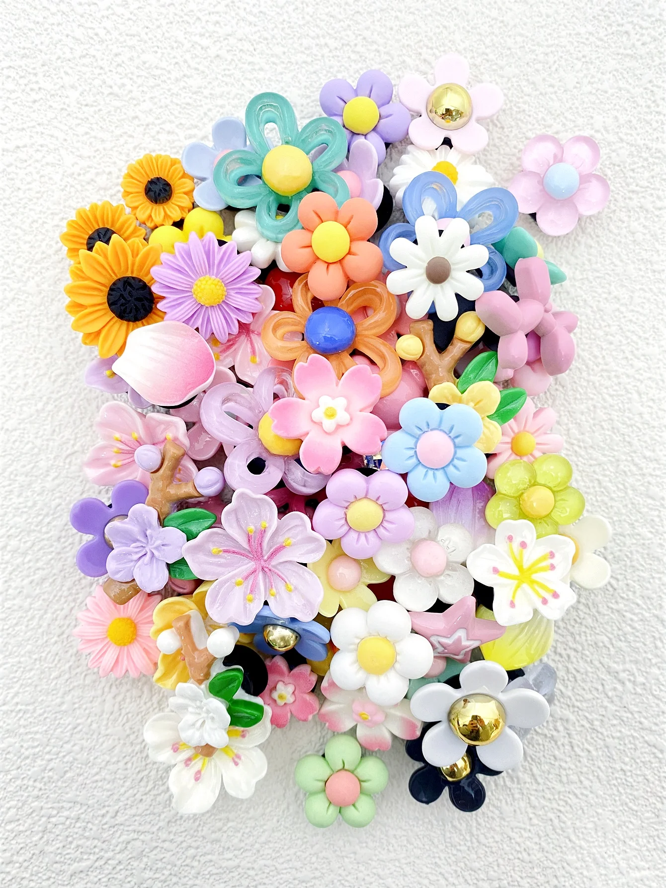 

[Random] 30 pieces of accessories removable DIY everything with lovely flowers bear ornaments, suitable for women's sandals, sl