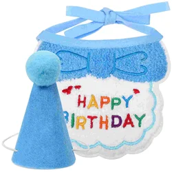 Happy Birthday Decorations Pet Bib Set Dog Party Supplies Cat Outfit Hat Crown Hats Ornament Mother