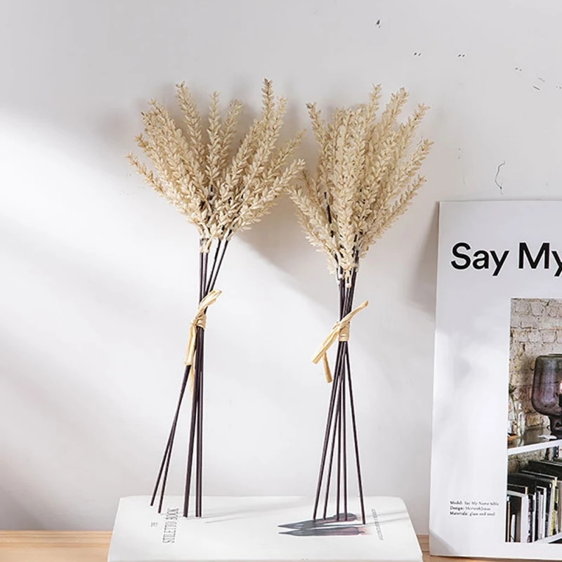 محاكاة آذان القمح يترك حبة قمح الزهور بوهو الخريف الديكور القمح الحزم ينبع حزمة للحزب ديكور منزلي للزفاف