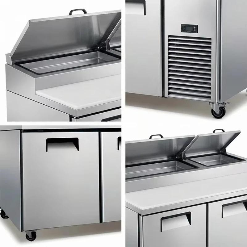 SWENZA Hot Sell Commercial Refrigerated Salad Prep Station Table Fridge Sandwich Prep Table Refrigerator