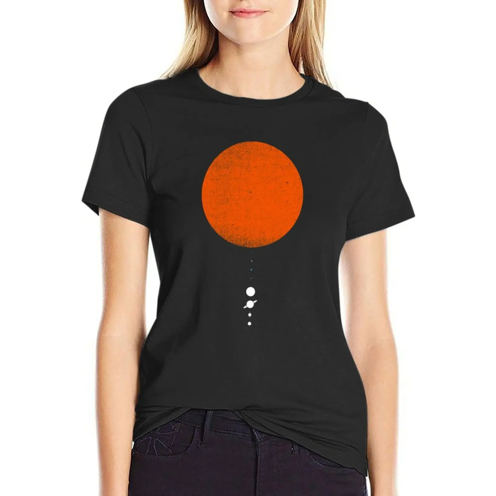 Minimal Solar System Classic T-Shirt plus size tops Blouse blacks funnys t-shirts for Women loose fit