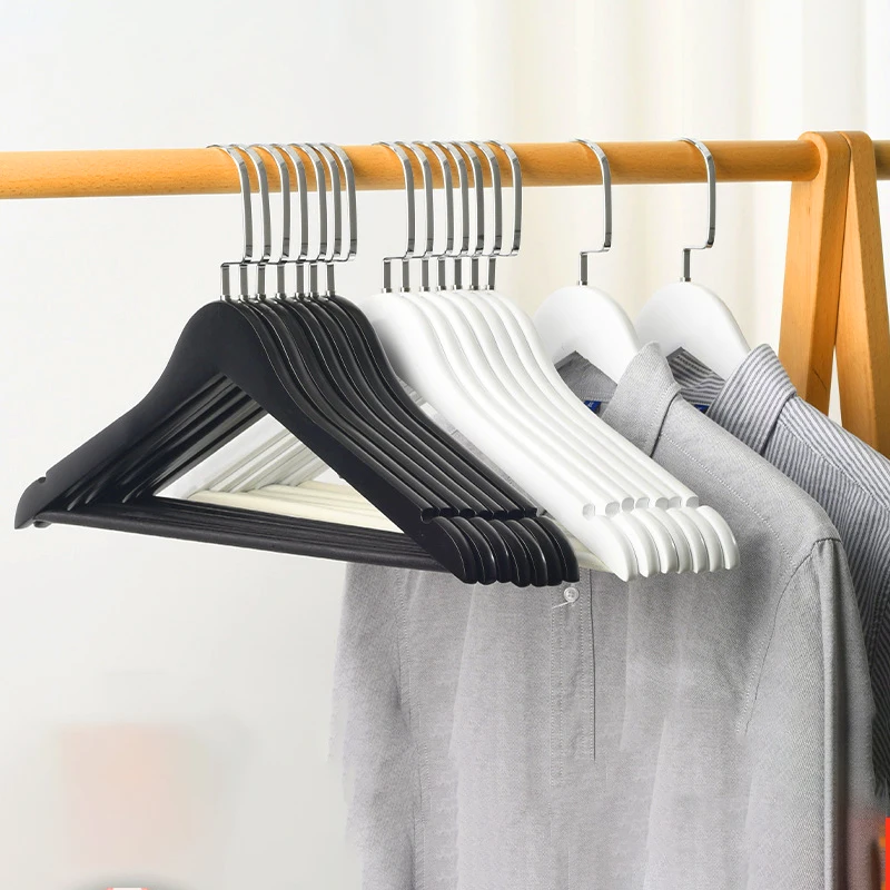 

10PC Adult Wooden Clothes Hanger Closet Suit Organizer Pants Hanger,40CM Anti-slip Drying Rack Wardrobe space-saving ﻿