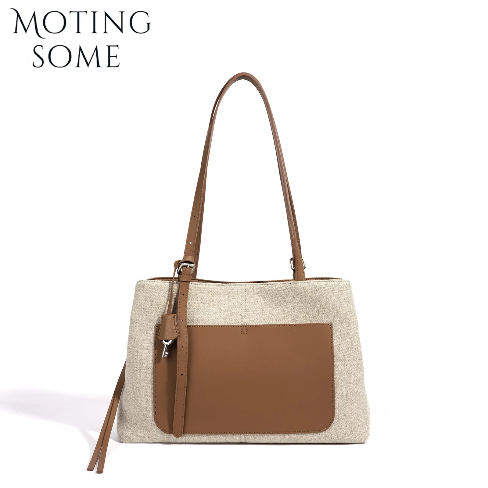 MOTINGSOME Summer Bag Luxury Denim Fabric Handbag Woman Shoulder Oversized Tote 2026 New in Commuting Large Underarm Bags Purse