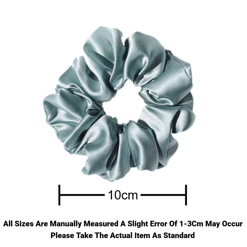 Satin-Haargummis, elastische Haarbänder zur Frizz-Prävention, Satin-Samt-Haargummis, Satin-Haar-Scrunchies, Pferdeschwanzhalter – Detail 1