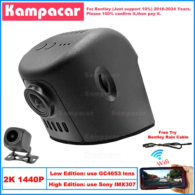 Kampacar BL01-2K 1440P Wifi Car Dvr Camera DashCam For Bentley Bentayga Continental GT Flying Spur 2018-2024 10% Cars Dash Cam