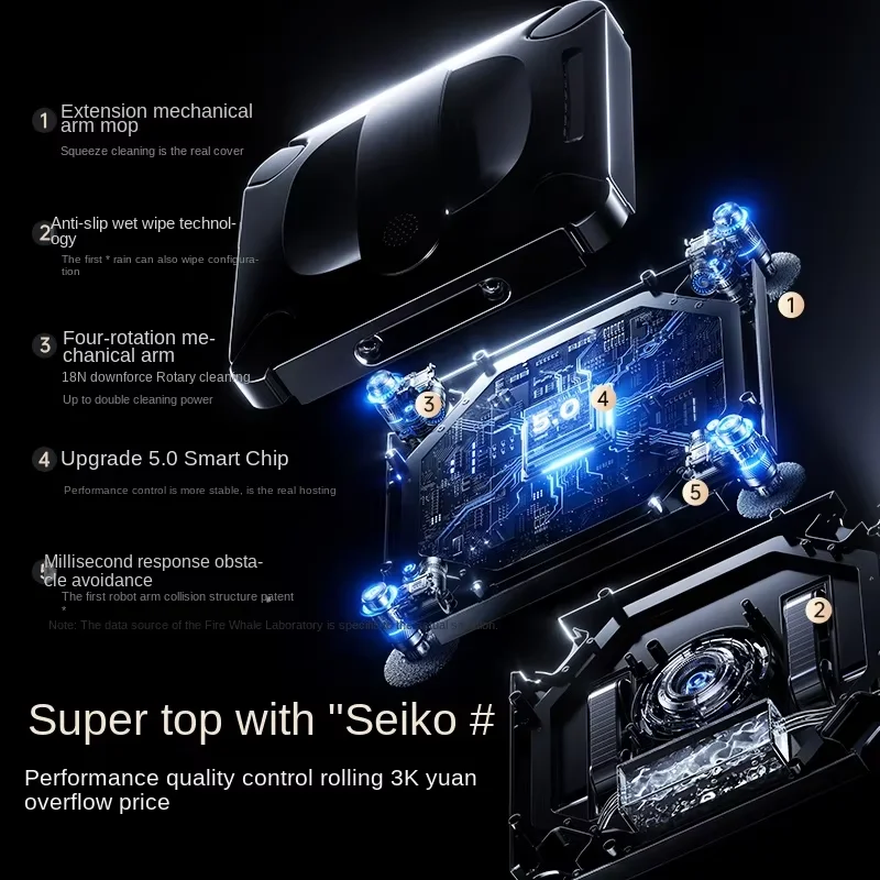 The Most Popular Electric Glass Cleaning Robot Smart Window Cleaner Robot Automatic Glass Cleaner Robot