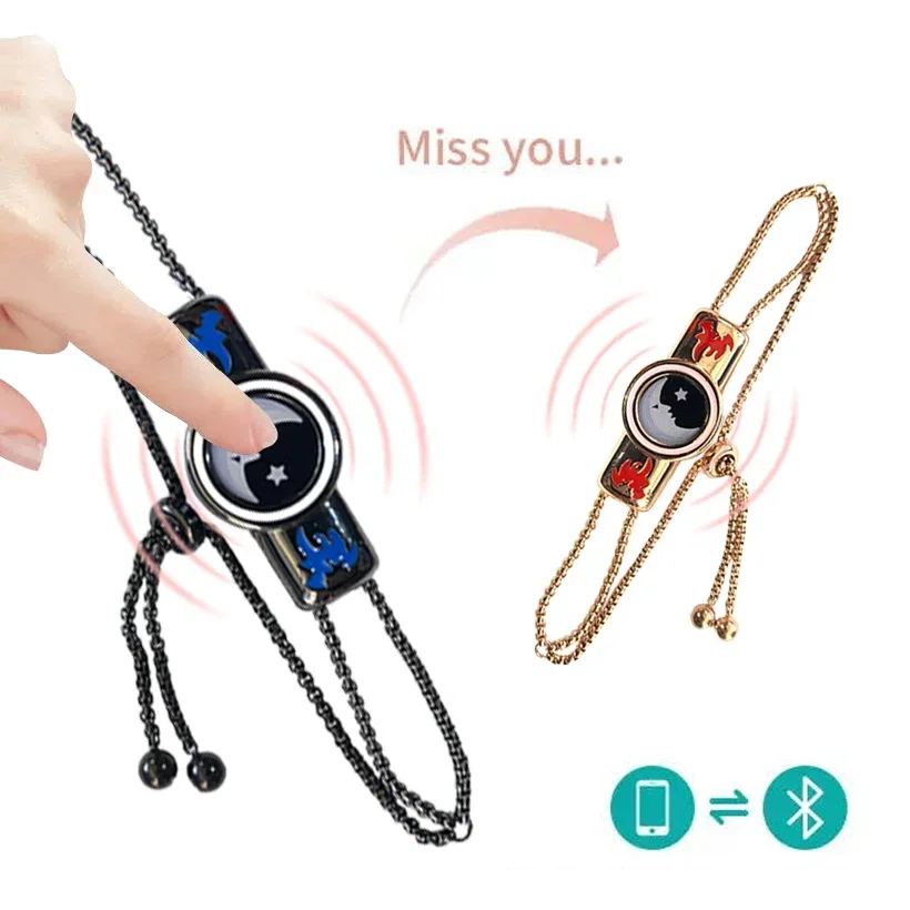 2026 2023 Top Selling Smart Couple Bracelet Pair of Sun and Moon Long Distance Smart vibration adjustable available