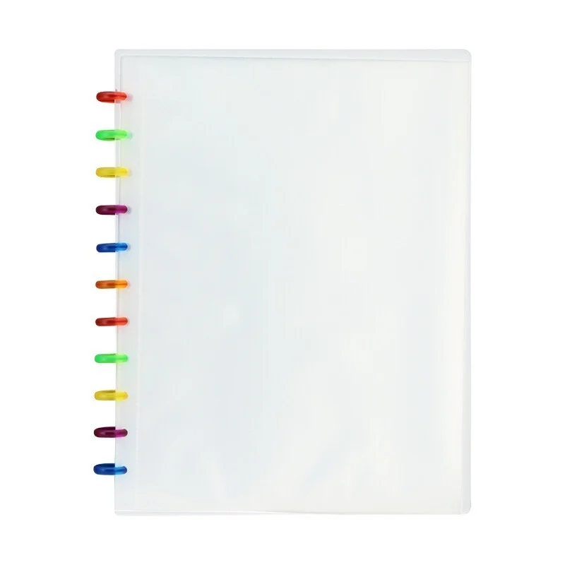 Rainbow Mushroom Hole Soft Cover Binder Erasable A4 Folder Thicken 10C Detachable Storage Bag Early Education Stationery