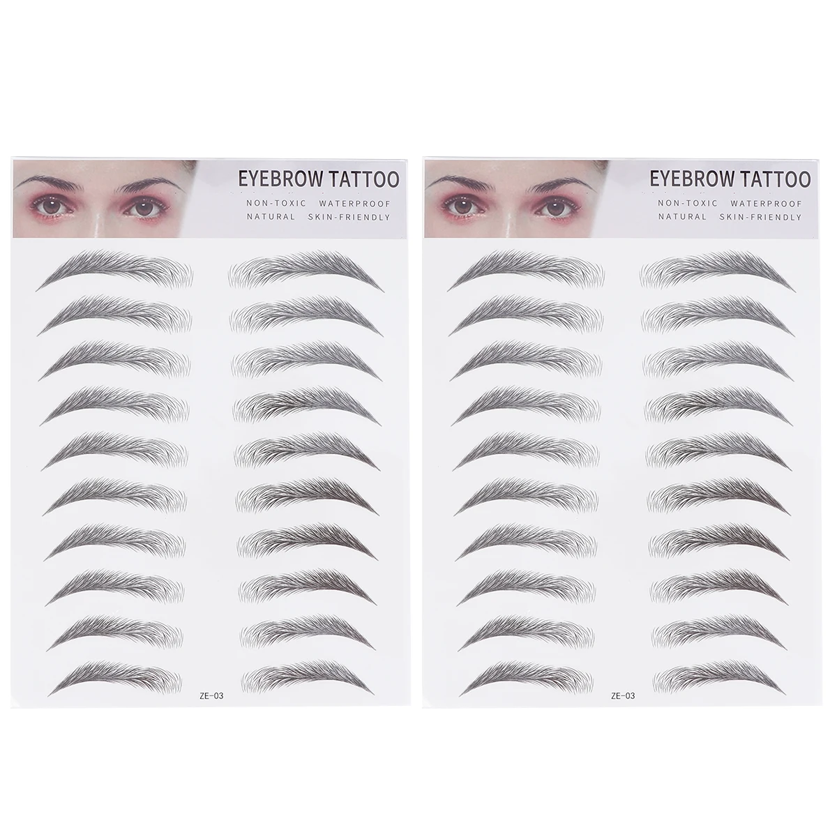 2 stuks wenkbrauwstickers kunstmatige wenkbrauwtransferkit wenkbrauwen trimgereedschap stencils voor mannen vrouwen tijdelijk gemakkelijk te gebruiken lang