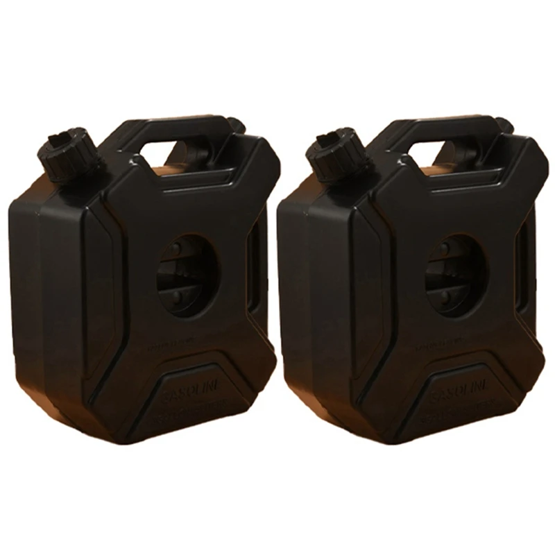 5L Liters Black Fuel Tank Can Car Motorcycle Spare Petrol Oil Tank Backup Jerrycan Fuel-Jugs Canister With Lock & Key