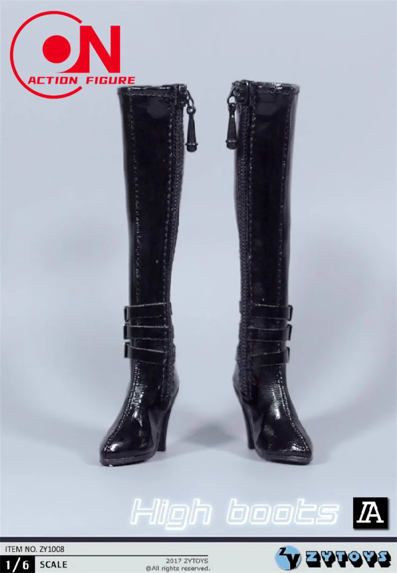 ZYTOYS ZY1008 1/6 Vrouwelijke Hoge Laarzen Holle Schoenen Model Fit 12 ''TBL PH JO Soldaat Action Figure Body poppen