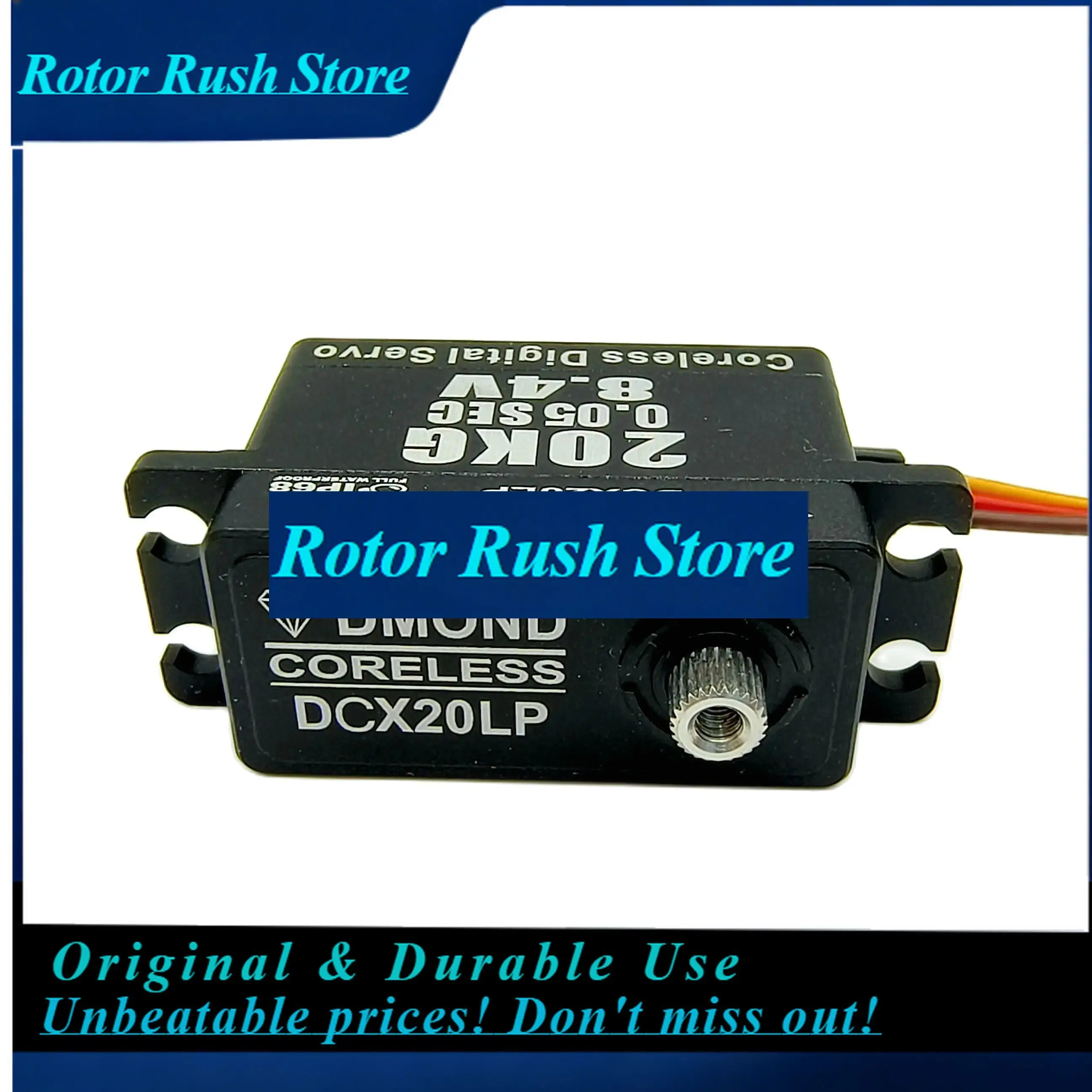 RoRuSDMOND Low Profile NB DCX20LP 20KG 0.05sec 8.4V Coreless 8.4V IP68 Full Waterproof  1/10 RC Drift Nitro Customized Prod