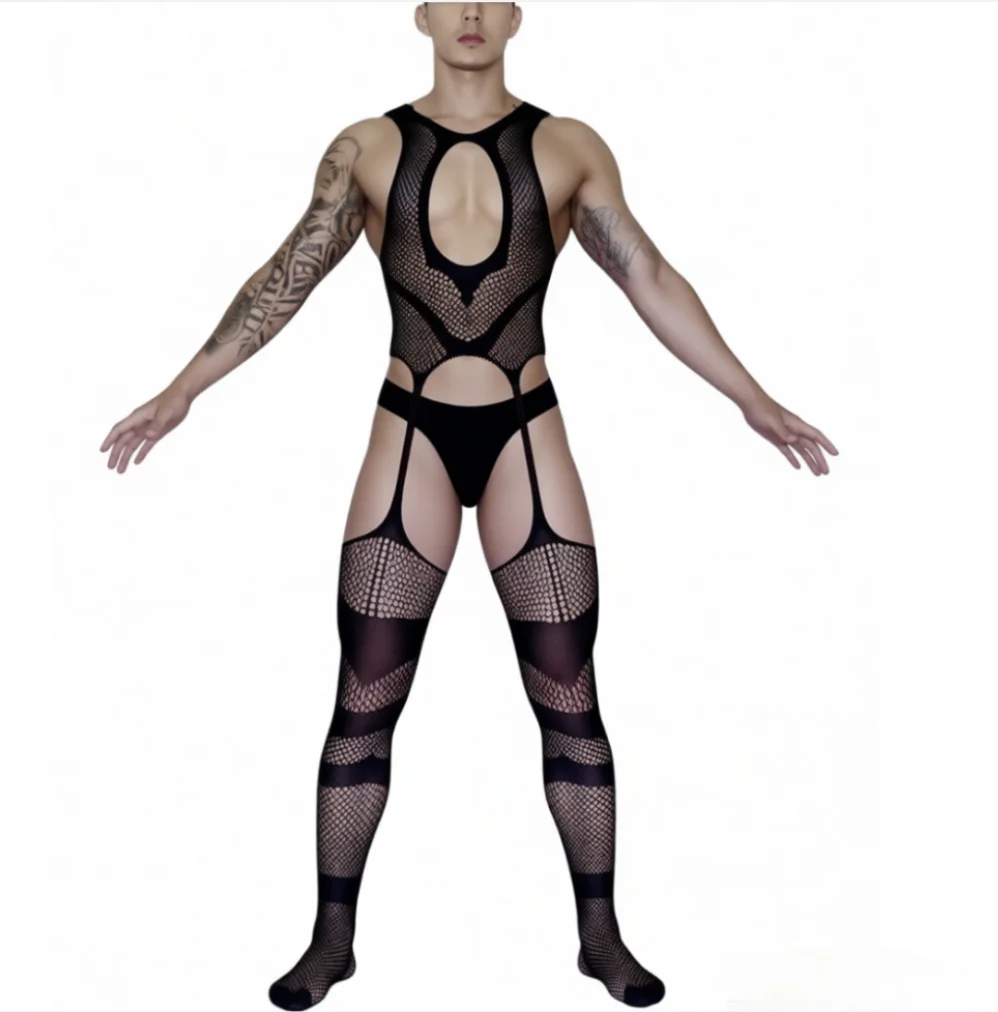 

Мужская одежда, нижнее белье для мужа и свиданий, экзотическое мужское сексуальное ночное белье, фетиш с открытой промежностью, одежда для сна для джентльменов, большие размеры, сетчатые боди, новинка