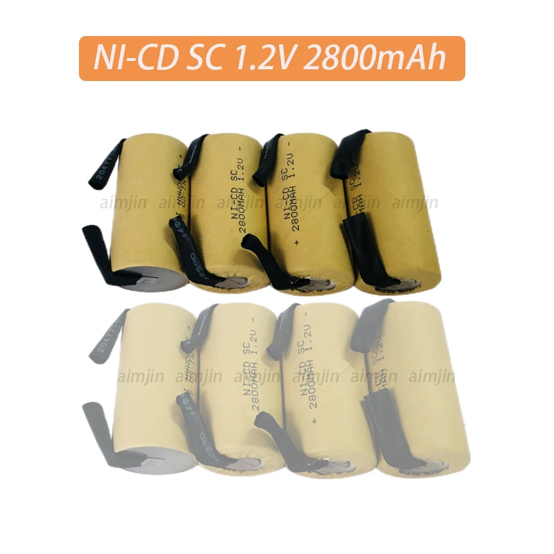 

100% Original 2024 New SC 2800mah 1.2v Battery NI-CD Rechargeable Battery for Electric Screwdrivers, Electric Tools, etc