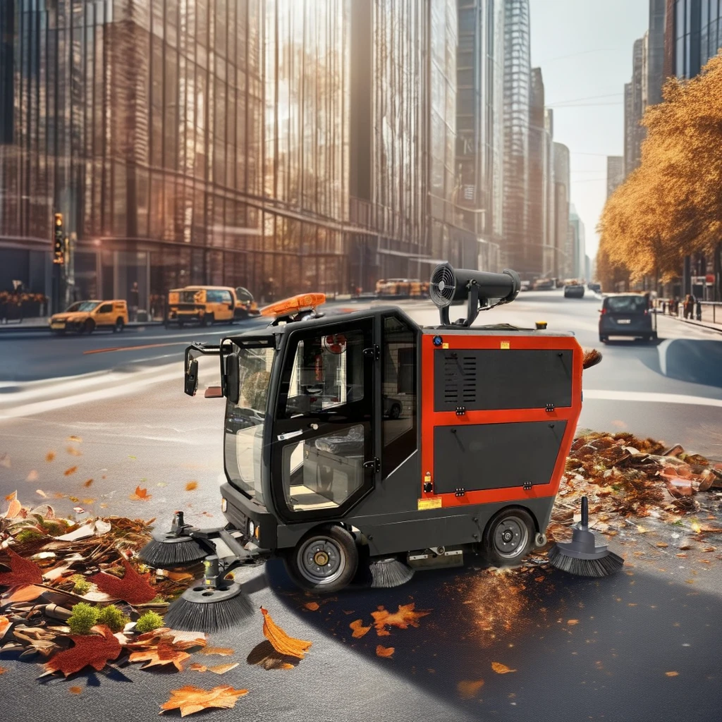 Heavy Load Capacity Industrial Ride on Sweeper Sweeper Ride on Large Hopper Volume Reduces Emptying Frequency