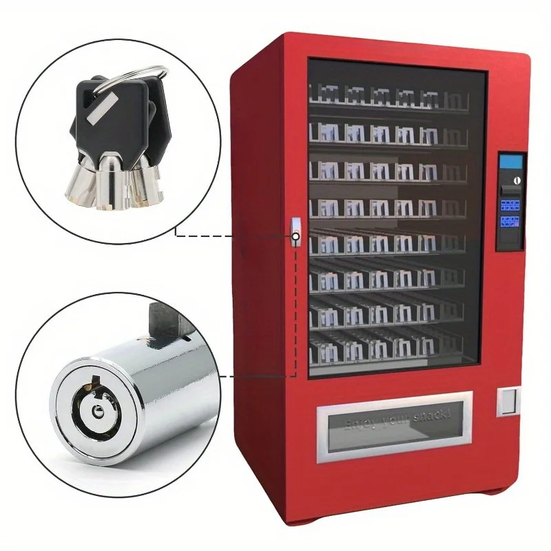 1 Set Universal Vending Machine Security Lock Set - Keyed Alike System with Durable Tubular Keyway Design