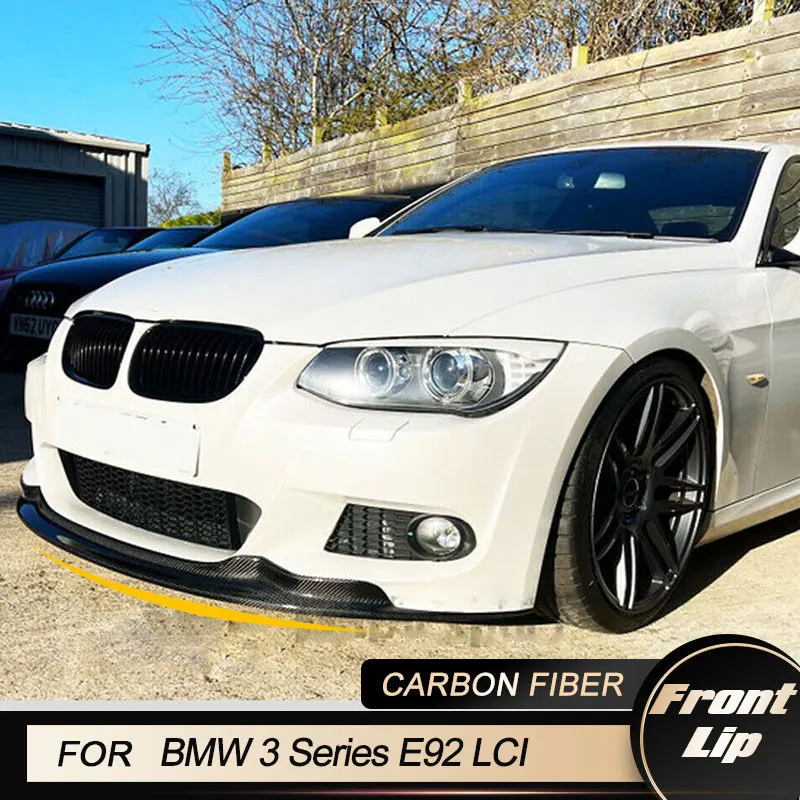 

Car Front Bumper Lip Spoiler For BMW 3 Series E92 LCI M Sport Coupe 2010 2011 2012 Car Front Lip Chin Apron Spoiler Carbon Fiber