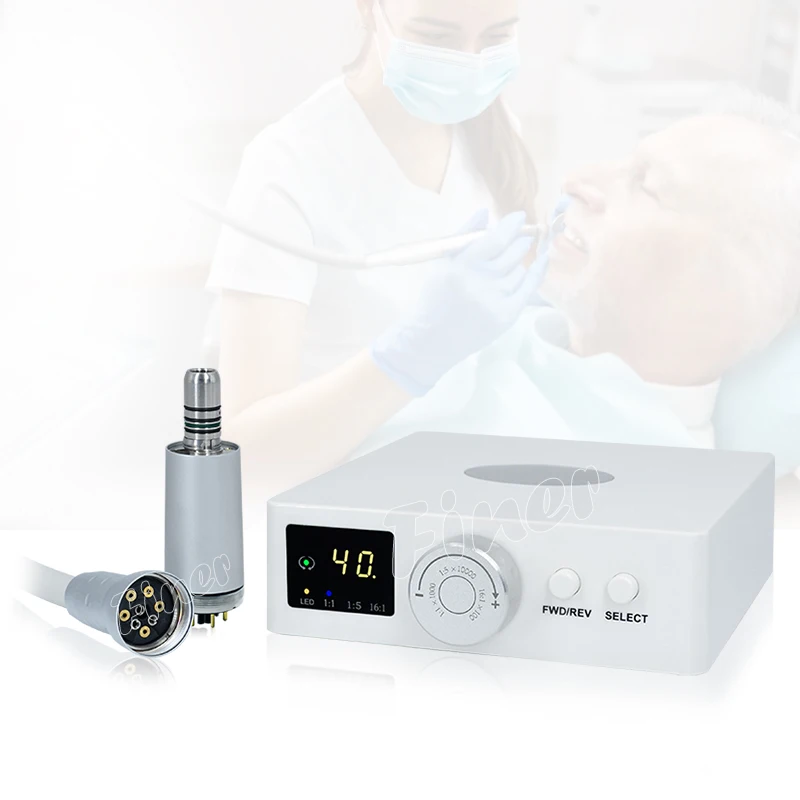 Den tal Handpiece Fiber Optic Clinical Equipments Micromotor Den tal Brushless Motor Internal Normal Saline