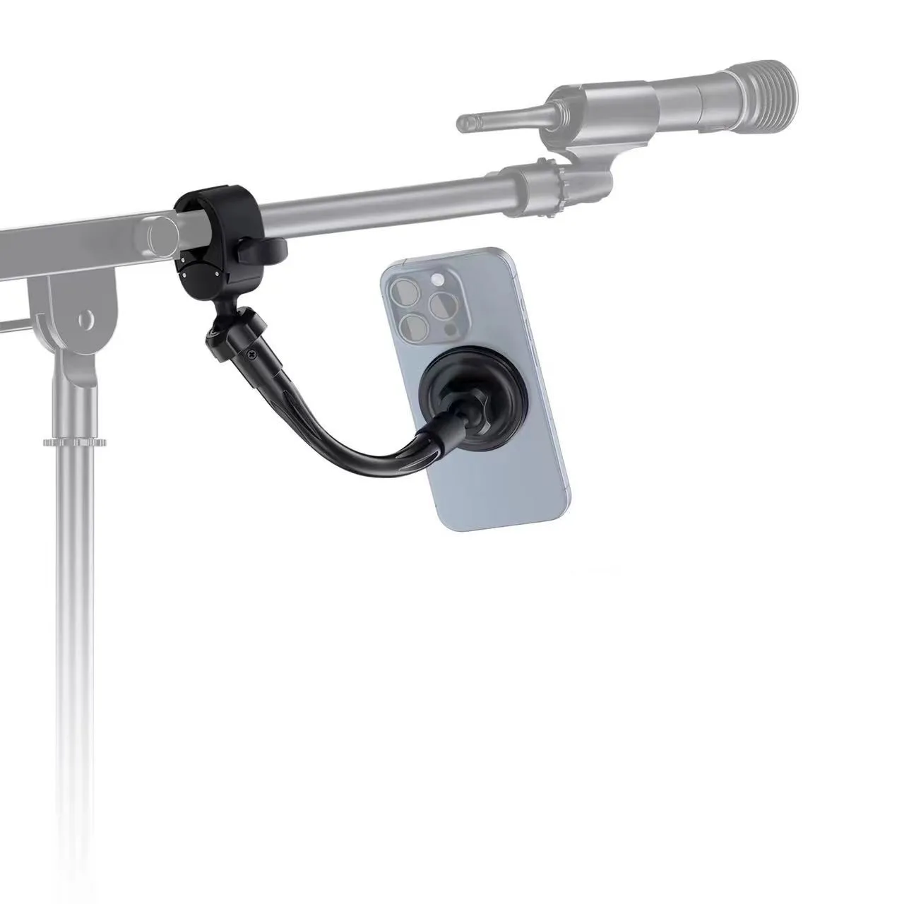 

Microphone Phone Stand Gooseneck Magnetic Phone Holder Long Arm Flexible Bracket For Drum Music Club Adjustable 360° Rotation
