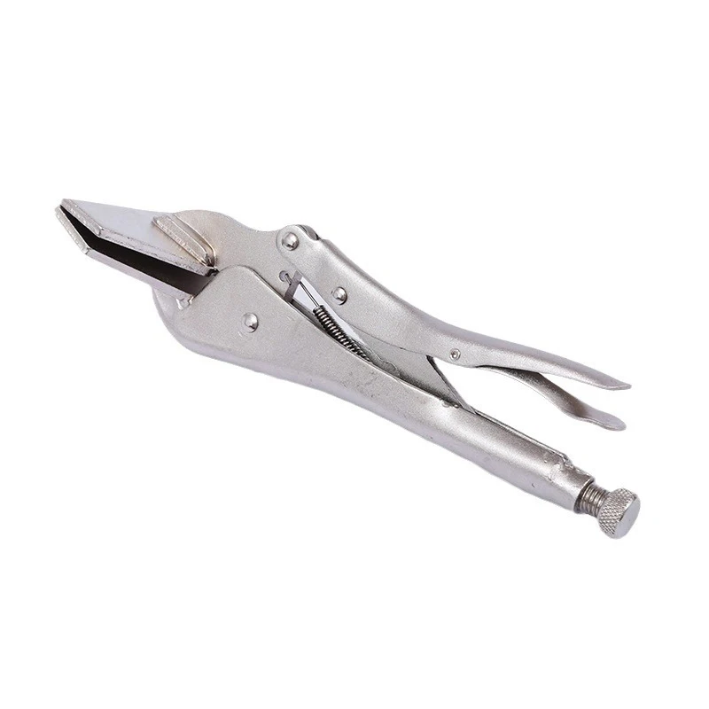 1PC Locking Sheet Metal Clamps Welding Tool Adjustable Opening Flat Mouth Pliers  Flat Folding  90 Degree Right Angle Pliers ﻿